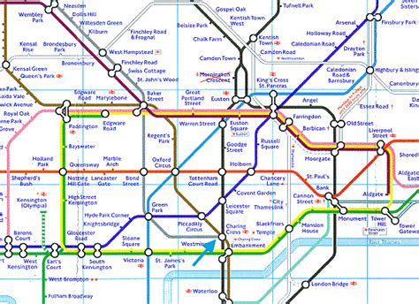 charing cross station tube map